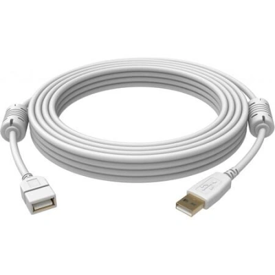 Vision Techconnect - Prodlužovací šňůra USB - USB (F) do USB (M) - USB 2.0 - 5 m - aktivní - bílá