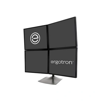 Ergotron DS100 Quad-Monitor Desk Stand - Stojan - pro 4 LCD displeje - hliník, ocel - černá - velikost obrazovky: až 24" - na stůl, 33-324-200