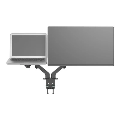 Vision VFM-DAD/4 - Montážní sada - nastavitelné rameno - pro 2 LCD displeje nebo LCD displej a notebook/tablet - hliník, ocel - matná čerň - velikost obrazovky: 17"-27" - upevnitelné na stůl, VFM-DAD/4