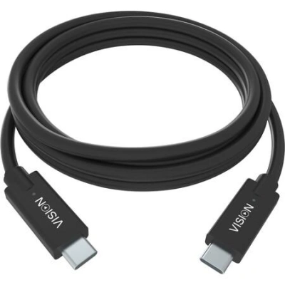 Vision Professional - USB kabel - 24 pin USB-C (M) do 24 pin USB-C (M) - USB 3.1 Gen 2 / Thunderbolt 3 - 3 A - 1 m - reverzibilní konektory - černá