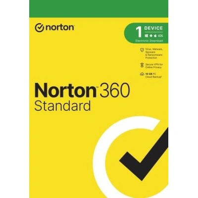 NORTON 360 STANDARD 10GB + VPN 1 uživatel pro 1 zařízení na 3 roky, 21435442
