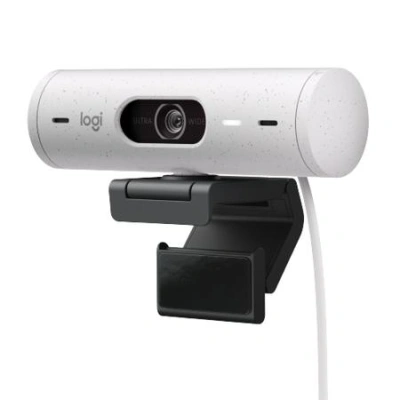 Logitech webkamera BRIO 500, Full HD, 4x zoom,RightLight 4 s HDR, bílá,USB-C, 960-001428