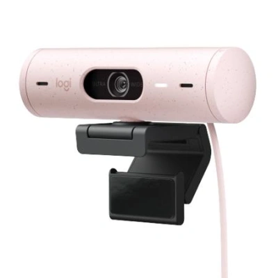 Logitech webkamera BRIO 500, Full HD, 4x zoom,RightLight 4 s HDR, růžová ,USB-C, 960-001421