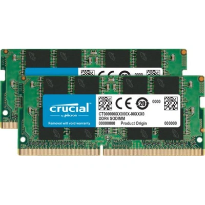 Crucial - DDR4 - sada - 16 GB: 2 x 8 GB - SO-DIMM 260-pin - 3200 MHz / PC4-25600 - CL22 - 1.2 V - bez vyrovnávací paměti - bez ECC, CT2K8G4SFRA32A