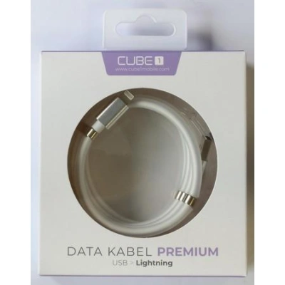 CUBE1 premium datový kabel USB>Lightning,1m, White