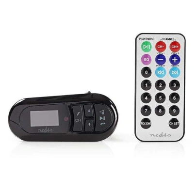 NEDIS FM Transmitter do auta/ Hands free volání/ 0.4 "/ LCD obrazovka/ Bluetooth 4.2/ 12 - 24 V DC/ 0.5 A/ USB/ černý, CATR100BK