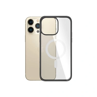 PanzerGlass ClearCase - Zadní kryt pro mobilní telefon - kompatibilní s MagSafe - tvrzené sklo, 100% recyklovaný materiál - černá - pro Apple iPhone 14 Pro Max