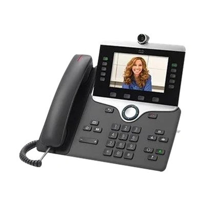 Cisco IP Phone 8845 - IP video telefon - s digitální fotoaparát, rozhraní Bluetooth - SIP, SDP - 5 řádků - uhel
