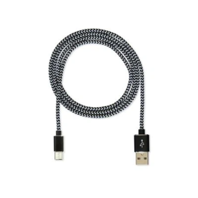 CUBE1 nylon datový kabel USB > USB-C, 2m, Black