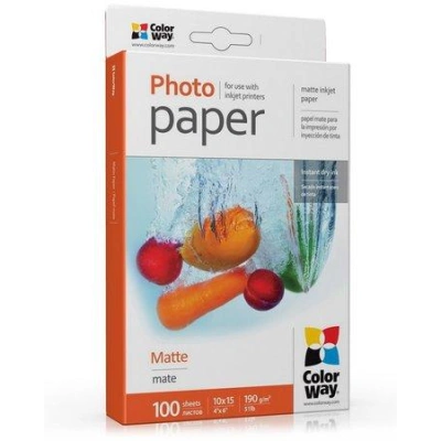 COLORWAY fotopapír/ matte 190g/m2, 10x15/ 100 kusů, PM1901004R
