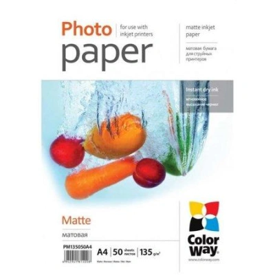 COLORWAY fotopapír/ matte 130g/m2, A4/ 50 kusů, PM135050A4