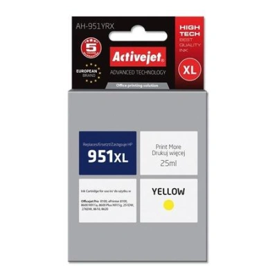 ActiveJet Ink cartridge HP CN048AE Premium 951XL Yellow - 25 ml     AH-951YRX, AH-951YRX