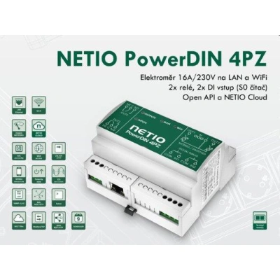 NETIO PowerDIN 4PZ, POWERDIN4PZ