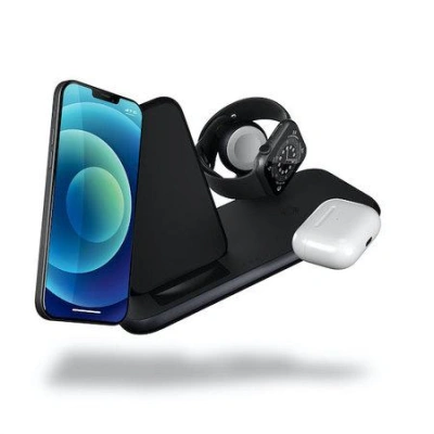 ZENS Aluminium 4 in 1 Stand Wireless Charger with 45W USB PD Black