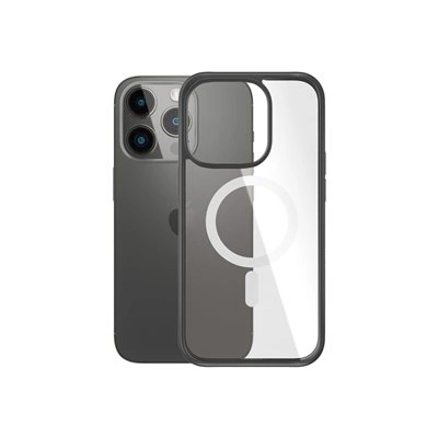 PanzerGlass ClearCase - Zadní kryt pro mobilní telefon - antibakteriální - kompatibilita s MagSafe - tvrzené sklo, 100% recyklovaný materiál - černá - pro Apple iPhone 14 Pro
