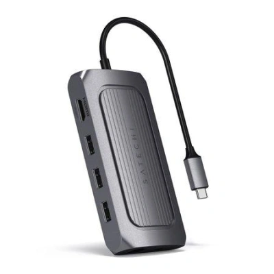 Satechi USB-4 Multiport Adapter with 8K HDMI - Space Gray Aluminium, ST-U4MA3M