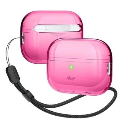 Elago Airpods Pro 2 TPU Case with Nylon Lanyard - Neon Hot Pink