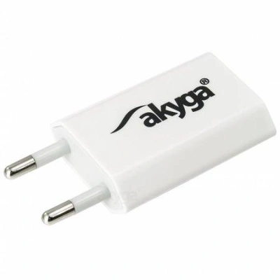 Akyga Síťová USB nabíječka 240V 1000mA 1xUSB bílá, AK-CH-03WH