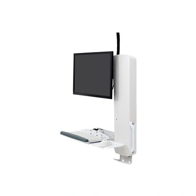 Ergotron StyleView - Montážní sada (vertikální zvednutí) - pro LCD displej / PC vybavení - systém pro sezení a stání - bílá - velikost obrazovky: až 24" - montáž na stěnu, 61-081-062