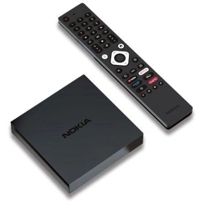 NOKIA android box 8010/ 4K Ultra HD/ NETFLIX/ 02 TV/ HDMI/ USB 3.0/ USB-C/ USB 2.0/ BT/ Wi-Fi/ LAN/ Android TV 11/ černý
