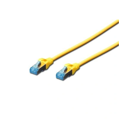 Digitus CAT 5e SF-UTP patch cable, Cu, PVC AWG 26/7, length 0.5 m, color yellow