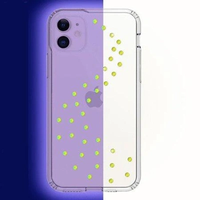 Swarovski kryt Milky Way Clear pre iPhone 11 - Neon Yellow