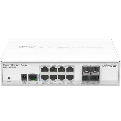 MikroTik Cloud Router Switch CRS112-8G-4S-IN, 400MHz CPU, 128MB RAM, 8xLAN, 4xSFP slot, vč. L5 licence, CRS112-8G-4S-IN