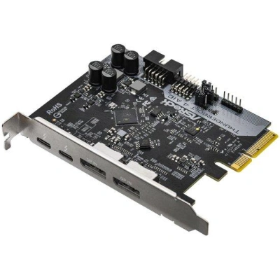ASRock Thunderbolt 4 AIC / PCI-E 3.0 / Intel JHL8540 Thunderbolt 4 Controller / 2x Thunderbolt 4 / 2x DP IN, THUNDERBOLT 4 AIC