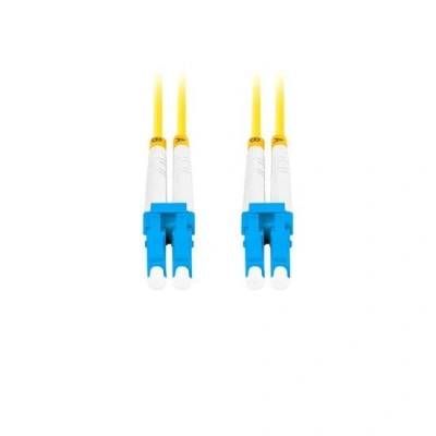 LANBERG optický patch cord SM LC/UPC-LC/UPC duplex 5m LSZH G657A1 průměr 3mm, barva žlutá  