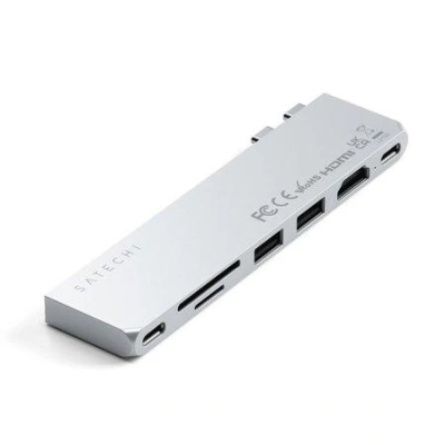 Satechi USB-C Pro Hub Slim - Silver, ST-HUCPHSS