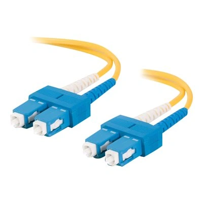 C2G SC-SC 9/125 OS1 Duplex Singlemode PVC Fiber Optic Cable (LSZH) - Patch kabel - jednoduchý režim SC (M) do jednoduchý režim SC (M) - 1 m - optické vlákno - duplex - 9 / 125 mikron - OS1 - neobsahuje halogen - žlutá