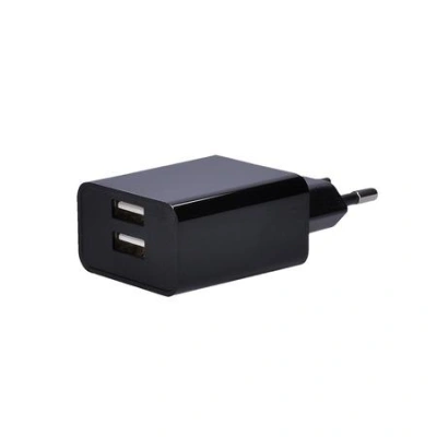Solight DC48A USB nabíjecí adaptér, 2x USB, 3100mA max., AC 230V, černý, DC48A