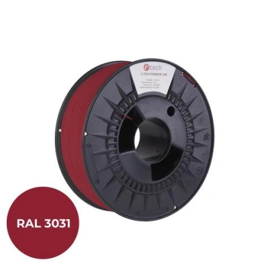 C-TECH tisková struna PREMIUM LINE ( filament ) , ABS, orientální červená, RAL3031, 1,75mm, 1kg, 3DF-P-ABS1.75-3031