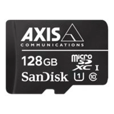 AXIS Surveillance - Paměťová karta flash (adaptér microSDXC na SD zahrnuto) - 128 GB - UHS-I U1 / Class10 - microSDXC UHS-I - černá - pro AXIS D3110, M3085, M3086, M4308, M5075, P3818, Q1656, Q1715, Q1942, Q6100; P37 Series