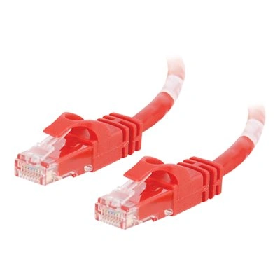 C2G Cat6 Booted Unshielded (UTP) Network Patch Cable - Patch kabel - RJ-45 (M) do RJ-45 (M) - 5 m - UTP - CAT 6 - lisovaný, provedení bez hrbolků, licna - červená