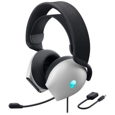 DELL náhlavní souprava  AW520H/ Wired gaming Headset/ sluchátka + mikrofon/ bílá
