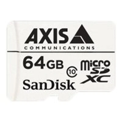 AXIS Surveillance - Paměťová karta flash (adaptér microSDXC na SD zahrnuto) - 64 GB - Class 10 - microSDXC - bílá - pro AXIS D201, M3085, M3086, M4308, M5075, P3818, Q1656, Q1715, Q1942, Q6100; P37 Series