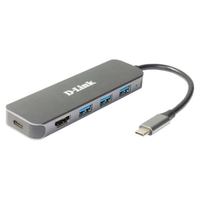 D-Link DUB-2333 5-in-1 USB-C Hub with HDMI/Power Delivery, DUB-2333