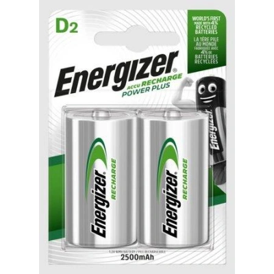 Energizer Nabíjecí baterie - D / HR20 - 2500 mAh POWER PLUS DUO, 2 ks, EHR010