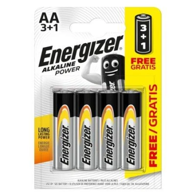 Energizer Alkaline Power - Tužka AA/4 ks - 3+1 zdarma, EB011