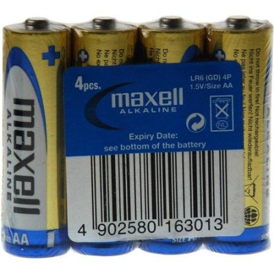 MAXELL LR6 4S AA Alkalická baterie AA (R6), shrink 4 ks, LR6 4S AA