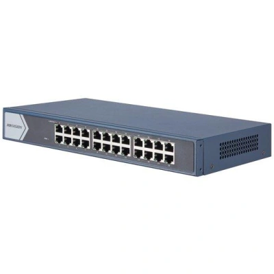 HIKVISION switch DS-3E0524-E(B)/ 24x port/ 10/100/1000 Mbps RJ45 ports/ 48 Gbps/ napájení 220 VAC, 0.7 A, 301801290