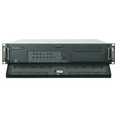 CHIEFTEC skříň Rackmount 2U UNC-210, mATX, half height PCI slots,  Black, zdroj PSF-400B (400W), UNC-210M-B