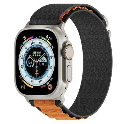Next One Adventure Loop řemínek Apple Watch 42/44/45/49mm černý/oranžový