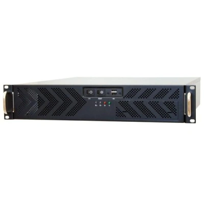CHIEFTEC skříň Rackmount 2U ATX, UNC-210T-B-U3, 400W, Black, USB 3.0, UNC-210T-B-U3