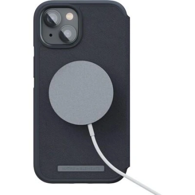 Njor? byELEMENTS - Pouzdro s klopou pro mobilní telefon - genuine - kompatibilita s MagSafe - kůže full-grain, recyklovaný plast - černá - pro Apple iPhone 14