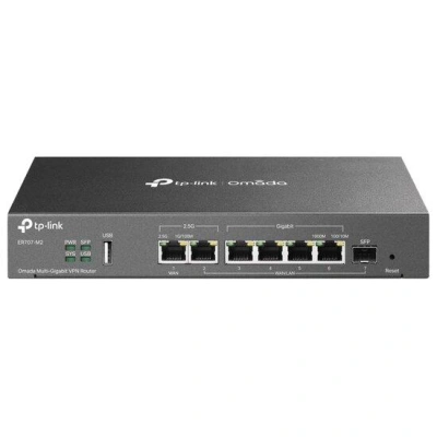 TP-LINK Omada Multi-Gigabit VPN Router 1x 2.5G RJ45 WAN Port 1x 2.5G RJ45 WAN/LAN Port 1x Gigabit SFP WAN/LAN Port 4x Gigabit RJ45, ER707-M2
