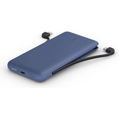 Belkin Boost Charge Plus USB-C PD PowerBanka, 10000mAh, s integrovanými kabely modrá