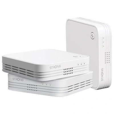 STRONG sada 3 ATRIA Wi-Fi Mesh Home TRIO PACK 1200/ Wi-Fi 802.11a/b/g/n/ac/ 1200 Mbit/s/ 2,4GHz a 5GHz/ 3x LAN/ bílý, MESHTRI1200EUV2