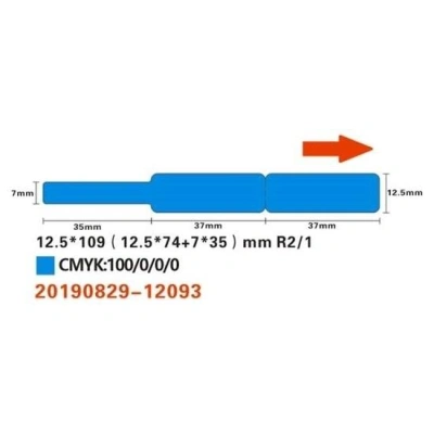 Niimbot štítky na kabely RXL 12,5x109mm 65ks Blue pro D11 a D110, A2K18638501